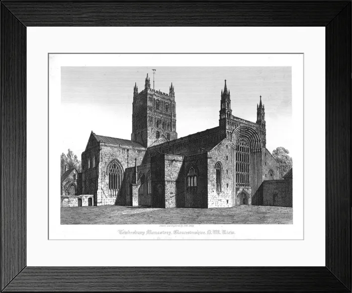 Framed Print : Tewkesbury Monastery, Gloucestershire, N. W. View, early 19th century. Creator: John Coney Framed Print : Tewkesbury Monastery, Gloucestershire, N. W. View, early 19th century. Creator: John Coney