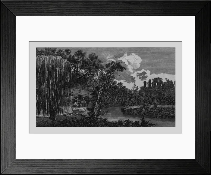 Framed Print : The Petrifying or Dropping Well, and Ruins of Knaresbrough Castle in Yorkshire, 1771 Framed Print : The Petrifying or Dropping Well, and Ruins of Knaresbrough Castle in Yorkshire, 1771