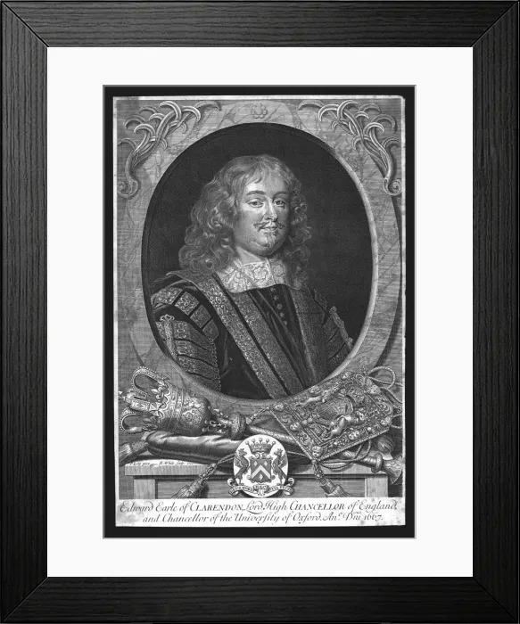 Framed Print : Edward, Earl of Clarendon 1667. Creator: R White Framed Print : Edward, Earl of Clarendon 1667. Creator: R White