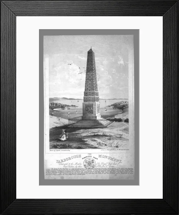 Framed Print : The Yarborough Monument, Bembridge Down, late 19th century. Creator: William Evans Framed Print : The Yarborough Monument, Bembridge Down, late 19th century. Creator: William Evans