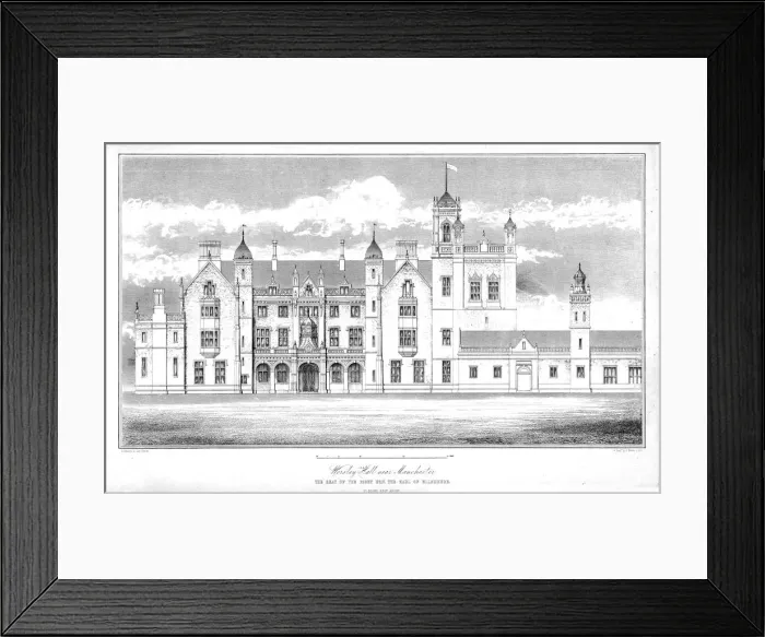 Framed Print : Worsley Hall near Manchester, c1848. Creator: J Bower Framed Print : Worsley Hall near Manchester, c1848. Creator: J Bower
