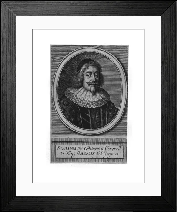 Framed Print : Sir William Noy. Creator: Unknown Framed Print : Sir William Noy. Creator: Unknown