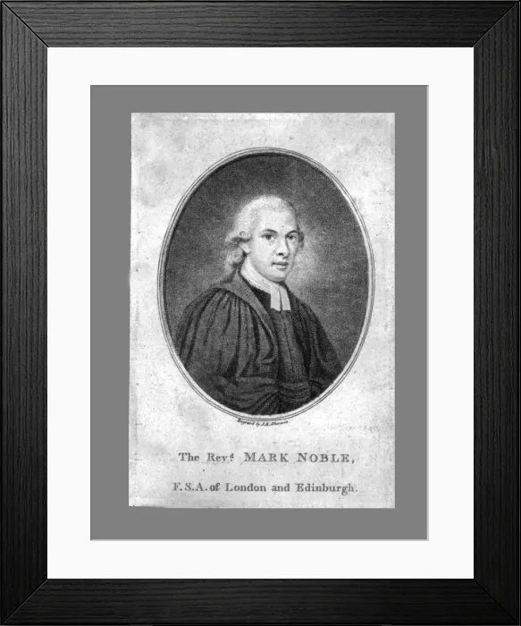 Framed Print : The Reverend Mark Noble, late 18th century. Creator: John Keyse Sherwin Framed Print : The Reverend Mark Noble, late 18th century. Creator: John Keyse Sherwin
