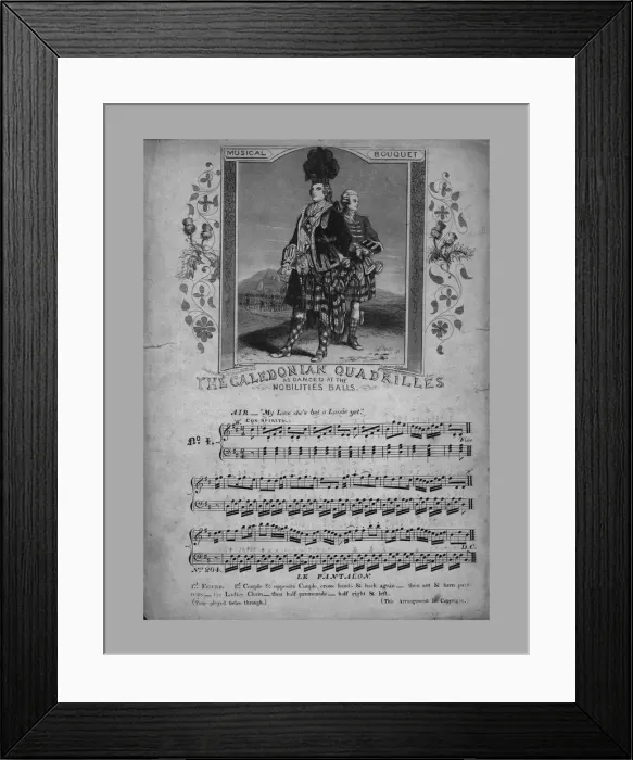 Framed Print : The Caledonian Quadrilles, sheet music, c1870. Creator: Unknown Framed Print : The Caledonian Quadrilles, sheet music, c1870. Creator: Unknown