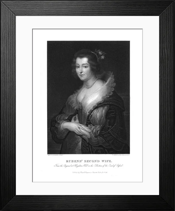 Framed Print : Rubens Second Wife, (mid-late 18th century). Creator: Francesco Bartolozzi Framed Print : Rubens Second Wife, (mid-late 18th century). Creator: Francesco Bartolozzi