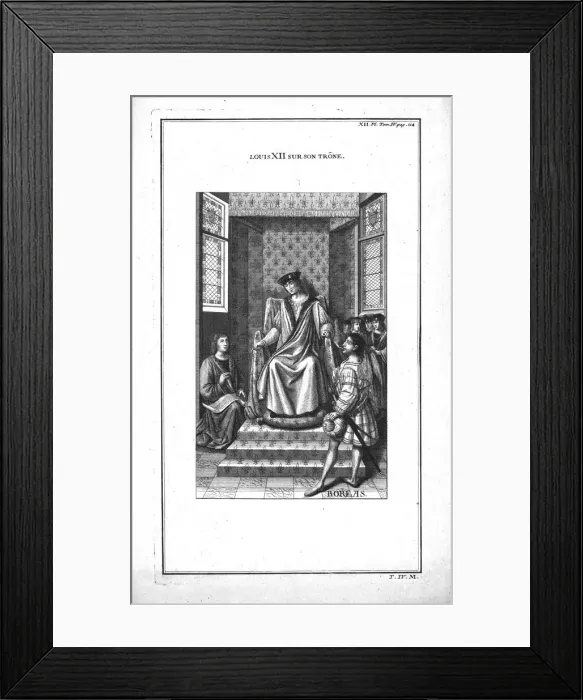 Framed Print : Louis XII on his throne, (c1760). Creator: Unknown Framed Print : Louis XII on his throne, (c1760). Creator: Unknown