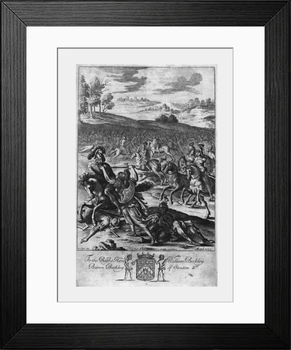 Framed Print : Camilla slaying Aunus, 1653. Creator: Francis Cleyn Framed Print : Camilla slaying Aunus, 1653. Creator: Francis Cleyn