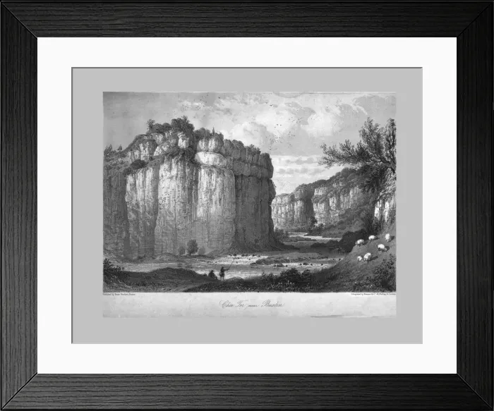 Framed Print : Chee Tor near Buxton, c1840. Creator: Unknown Framed Print : Chee Tor near Buxton, c1840. Creator: Unknown