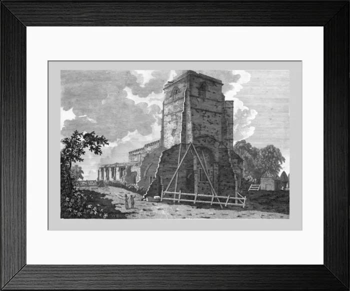 Framed Print : The North West Aspect of the Priory Church of St. Mary Swine, 1784. Creator: Newton