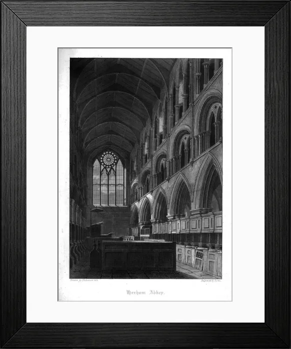 Framed Print : Hexham Abbey, c1830. Creator: Byrne Framed Print : Hexham Abbey, c1830. Creator: Byrne
