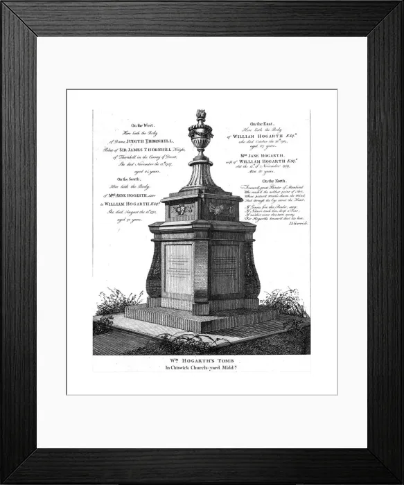 Framed Print : William Hogarths tomb, c1793. Creator: Unknown