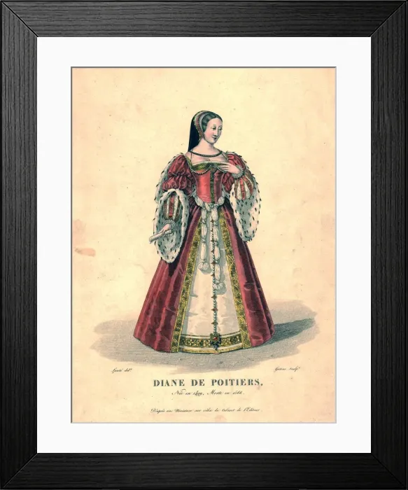 Framed Print : Diane de Poitiers, (early 19th century). Creator: Georges Jacques Gatine