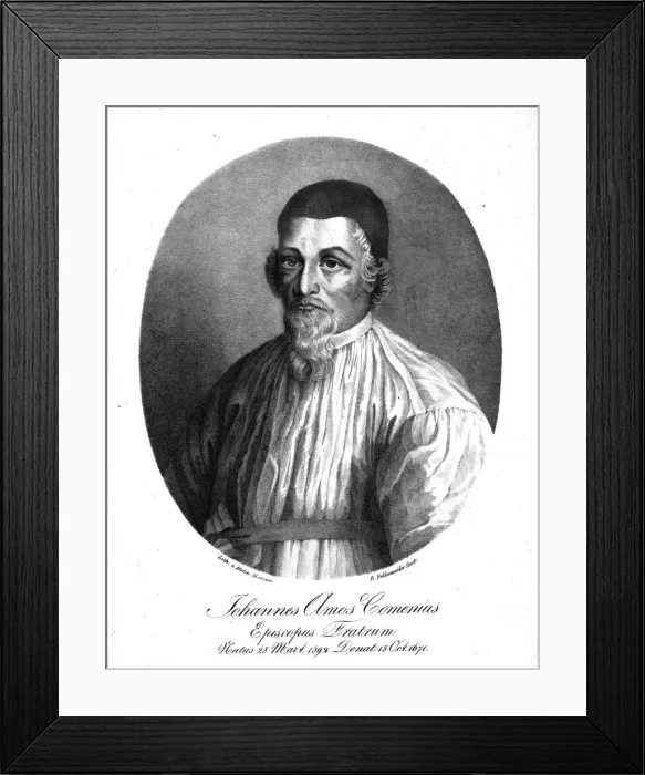 Framed Print : Johannes Amos Comenius, (early 19th century). Creator: Hosch Merian Framed Print : Johannes Amos Comenius, (early 19th century). Creator: Hosch Merian