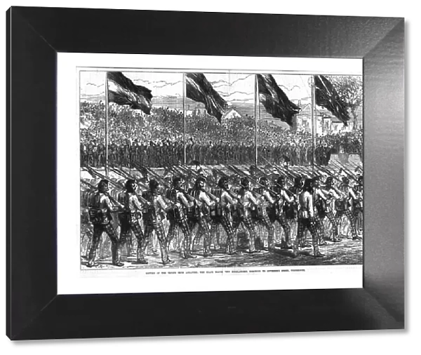 The Black Watch (42nd Highlanders) Marching to Governors Green, Portsmouth, 1874