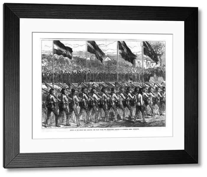 Framed Print : The Black Watch (42nd Highlanders) Marching to Governors Green, Portsmouth, 1874 Framed Print : The Black Watch (42nd Highlanders) Marching to Governors Green, Portsmouth, 1874