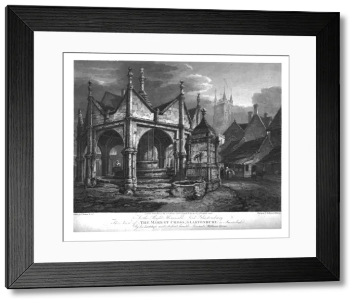 Framed Print : The Market Cross, Glastonbury, c1799. Creators: William Byrne, William Lowry Framed Print : The Market Cross, Glastonbury, c1799. Creators: William Byrne, William Lowry