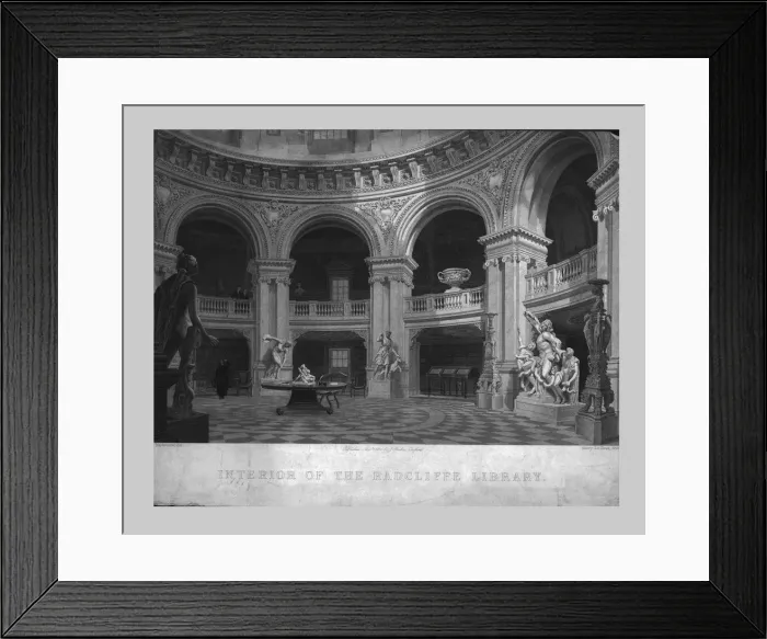 Framed Print : Interior of the Radcliffe Library, 1835. Creator: John Henry Le Keux Framed Print : Interior of the Radcliffe Library, 1835. Creator: John Henry Le Keux