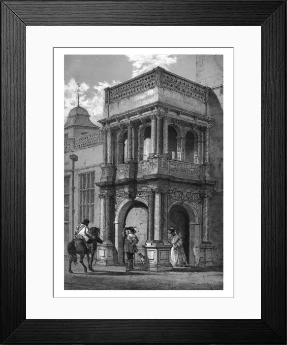 Framed Print : Porch at Audley End, Essex, c1840. Creator: Unknown Framed Print : Porch at Audley End, Essex, c1840. Creator: Unknown