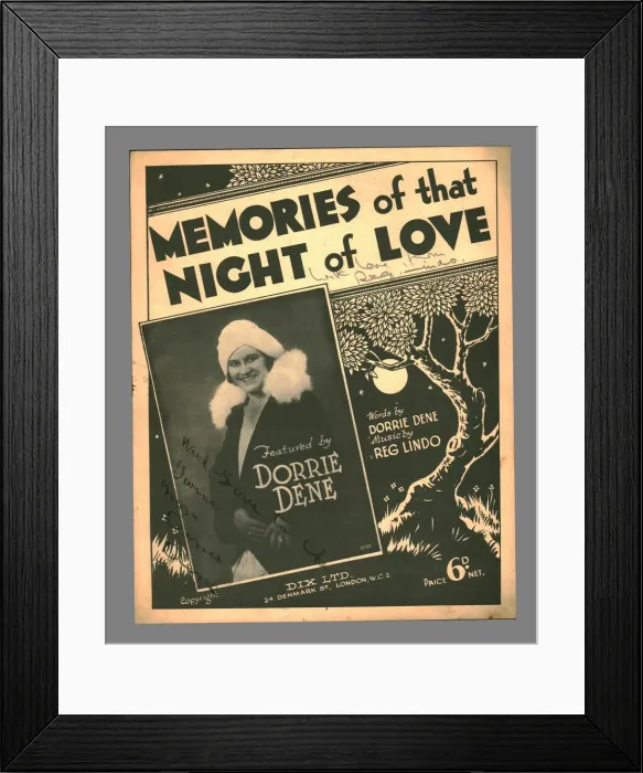 Framed Print : Memories of that Night of Love, c1930s. Creator: Unknown Framed Print : Memories of that Night of Love, c1930s. Creator: Unknown