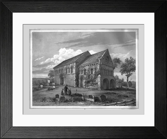 Framed Print : St Nicholass Church, Barfreston, late 19th century. Creator: James Kellaway Colling Framed Print : St Nicholass Church, Barfreston, late 19th century. Creator: James Kellaway Colling