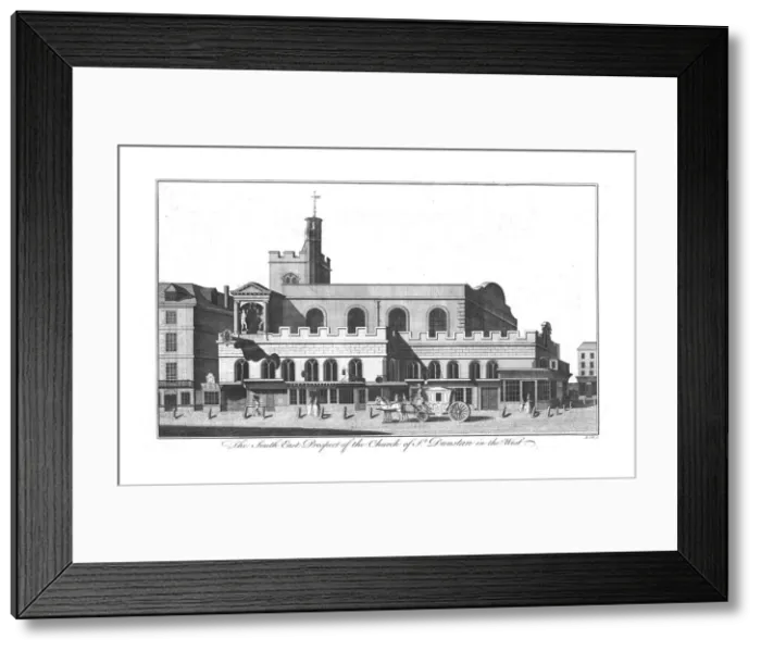 Framed Print : The South East Prospect of St. Dunstan in the West, c1756. Creator: Benjamin Cole Framed Print : The South East Prospect of St. Dunstan in the West, c1756. Creator: Benjamin Cole