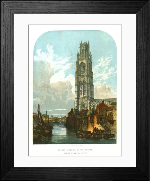 Framed Print : Boston Church, Lincolnshire, 1856. Creator: Unknown Framed Print : Boston Church, Lincolnshire, 1856. Creator: Unknown
