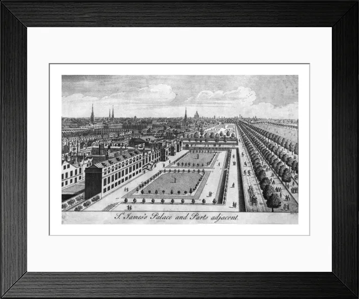 Framed Print : St. Jamess Palace and Parts adjacent, 1736. Creator: William Henry Toms Framed Print : St. Jamess Palace and Parts adjacent, 1736. Creator: William Henry Toms