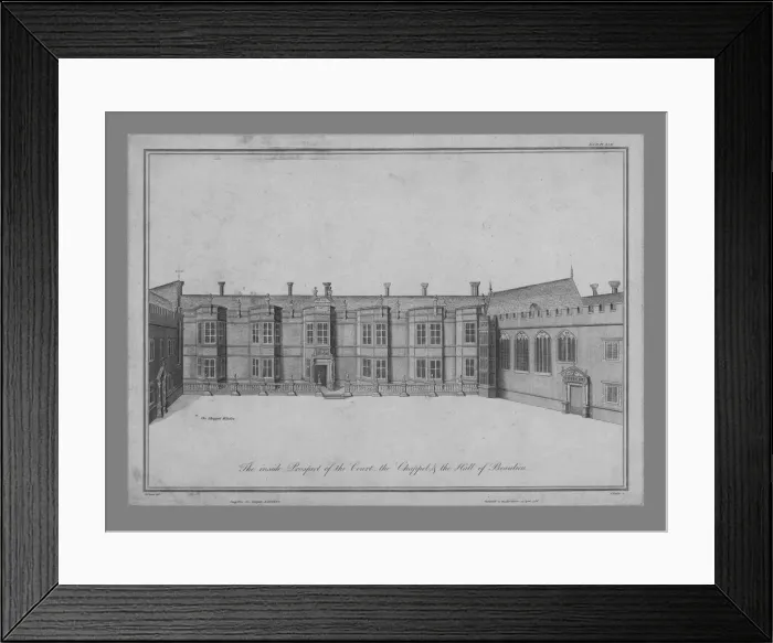 Framed Print : The inside prospect of the Court, the Chappel and the Hall of Beaulieu, 1786 Framed Print : The inside prospect of the Court, the Chappel and the Hall of Beaulieu, 1786