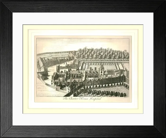 Framed Print : The Charter House Hospital, c1750. Creator: William Henry Toms Framed Print : The Charter House Hospital, c1750. Creator: William Henry Toms