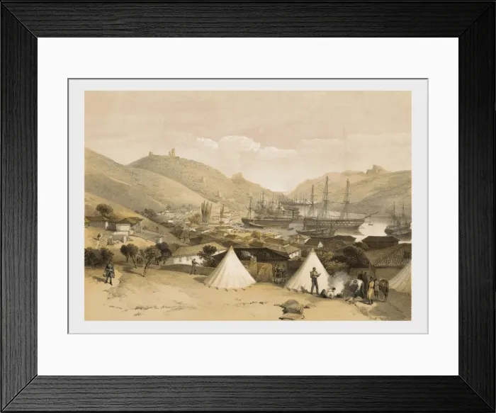 Framed Print : Balaklava, looking towards the sea, 1855. Creator: W Walton Framed Print : Balaklava, looking towards the sea, 1855. Creator: W Walton