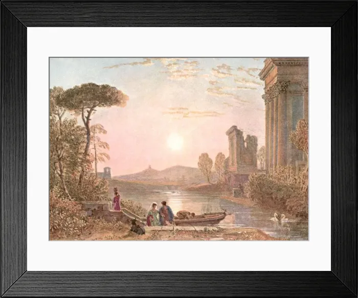 Framed Print : Classical Landscape, (c1900). Creator: Unknown Framed Print : Classical Landscape, (c1900). Creator: Unknown