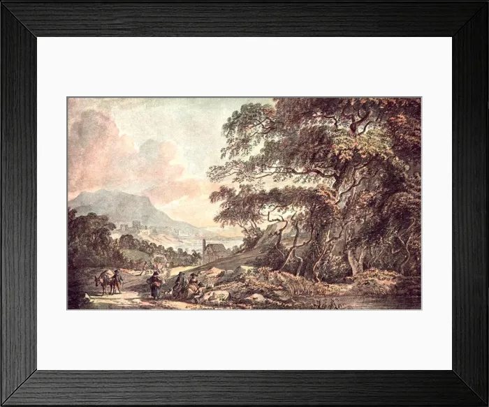 Framed Print : Landscape near a Lake, 1785, (c1900). Creator: Unknown Framed Print : Landscape near a Lake, 1785, (c1900). Creator: Unknown