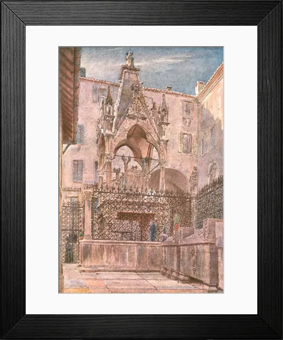 Framed Print : Tomb of Mastino II at Verona, 1854, (c1900). Creator: Unknown Framed Print : Tomb of Mastino II at Verona, 1854, (c1900). Creator: Unknown