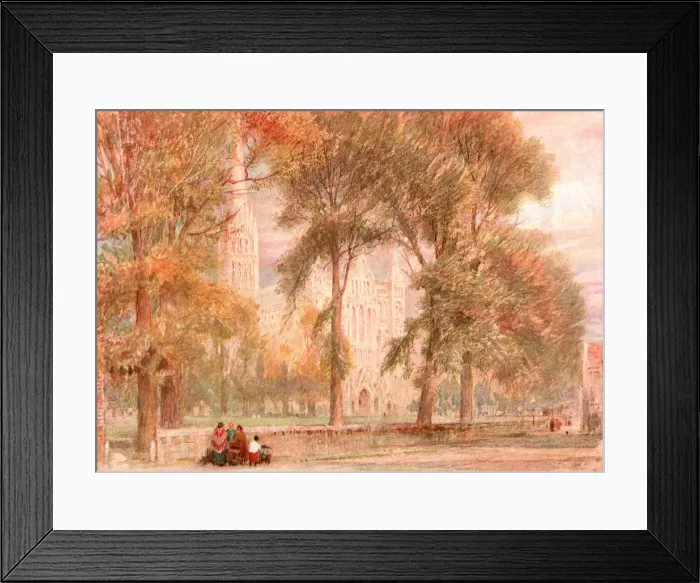 Framed Print : Salisbury Close, 1897, (c1900). Creator: Unknown Framed Print : Salisbury Close, 1897, (c1900). Creator: Unknown