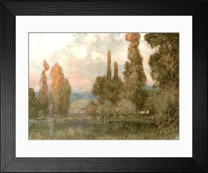 Framed Print : By the Edge of the Lake, 1902. Creator: Unknown Framed Print : By the Edge of the Lake, 1902. Creator: Unknown