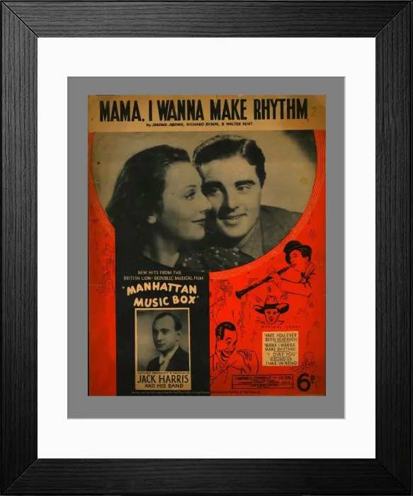 Framed Print : Mama, I Wanna Make Rhythm, sheet music, 1937. Creator: Unknown Framed Print : Mama, I Wanna Make Rhythm, sheet music, 1937. Creator: Unknown
