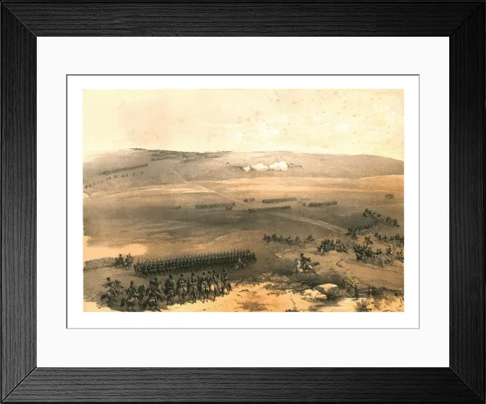 Framed Print : The Cavalry Affair of the Heights of Bulganak - the First Gun... 1854, (1855) Framed Print : The Cavalry Affair of the Heights of Bulganak - the First Gun... 1854, (1855)