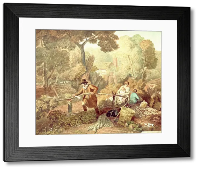 Framed Print : The Woodcutter, 1812, (c1900). Creator: Unknown Framed Print : The Woodcutter, 1812, (c1900). Creator: Unknown