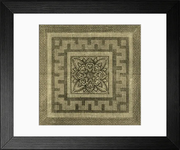 Framed Print : Ancient Roman Pavement Found in Threadneedle Street, 1841, (1897). Creator: Unknown Framed Print : Ancient Roman Pavement Found in Threadneedle Street, 1841, (1897). Creator: Unknown