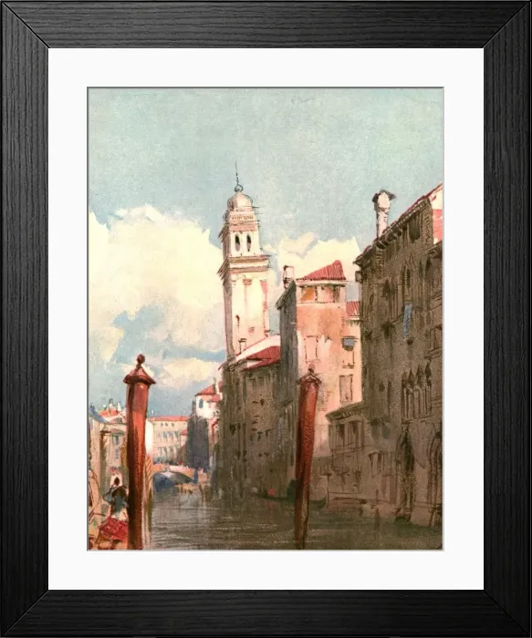 Framed Print : View on a Canal, c1826, (c1900). Creator: Unknown Framed Print : View on a Canal, c1826, (c1900). Creator: Unknown