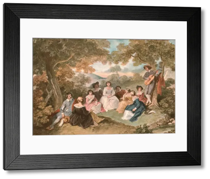 Framed Print : In the Olden Times, (c1900). Creator: Unknown Framed Print : In the Olden Times, (c1900). Creator: Unknown