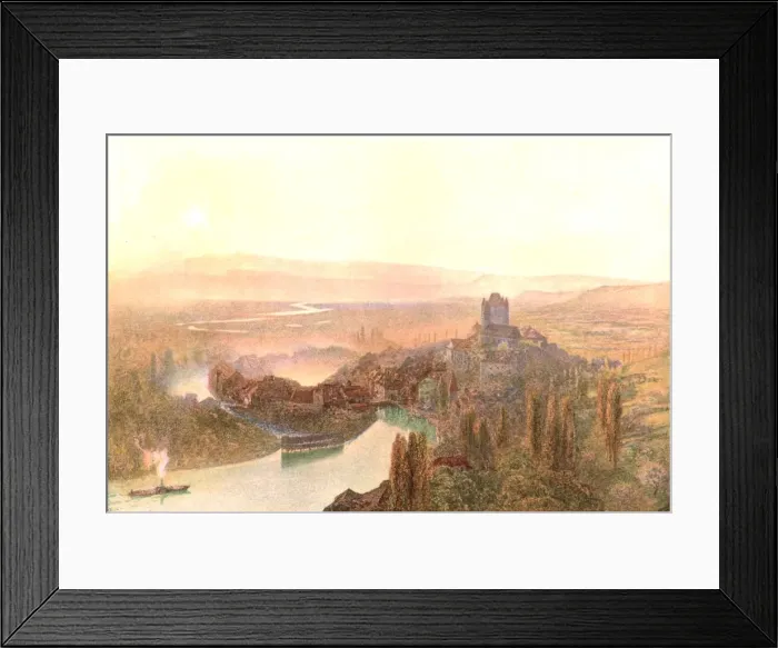 Framed Print : Thun, Evening, c1870, (c1900). Creator: Unknown Framed Print : Thun, Evening, c1870, (c1900). Creator: Unknown