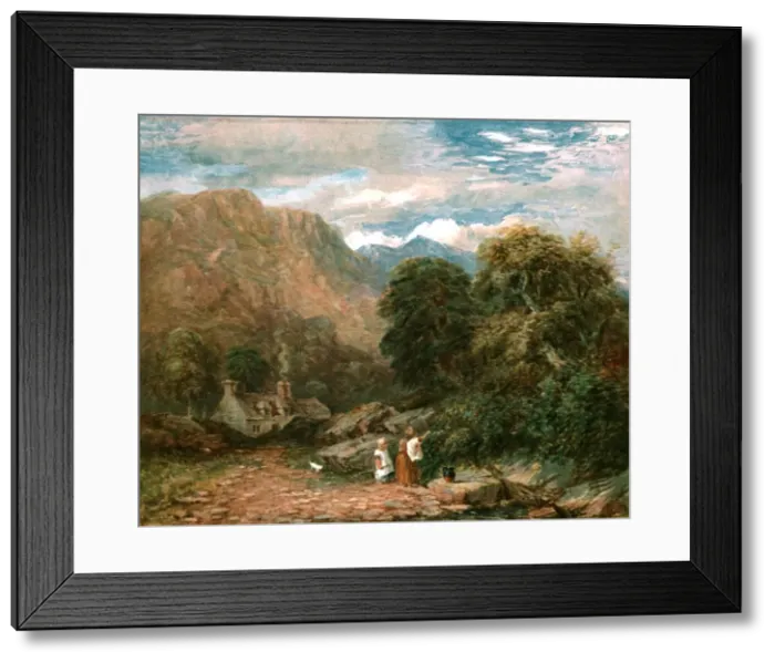 Framed Print : The Blackberry Gatherers, c1850, (c1900). Creator: Unknown Framed Print : The Blackberry Gatherers, c1850, (c1900). Creator: Unknown