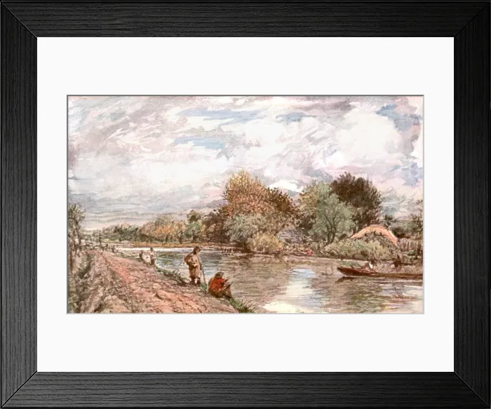 Framed Print : Anglers, (c1900). Creator: Unknown Framed Print : Anglers, (c1900). Creator: Unknown