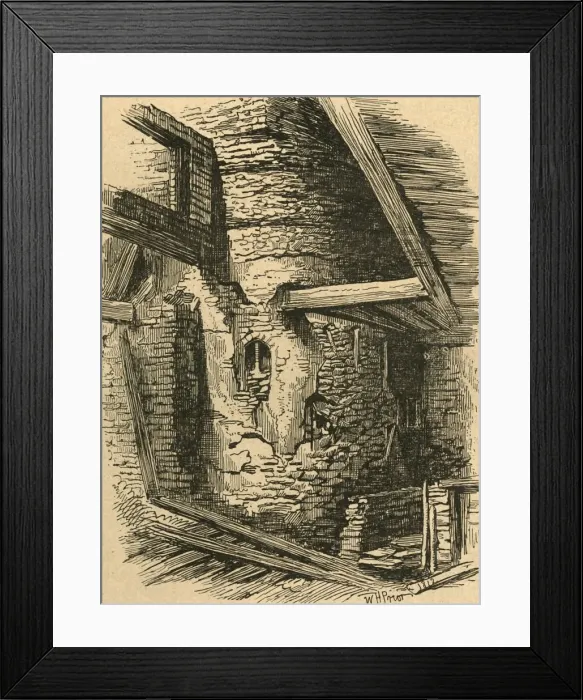 Framed Print : Part of Old London Wall near Falcon Square, 1870, (1897). Creator: Unknown Framed Print : Part of Old London Wall near Falcon Square, 1870, (1897). Creator: Unknown