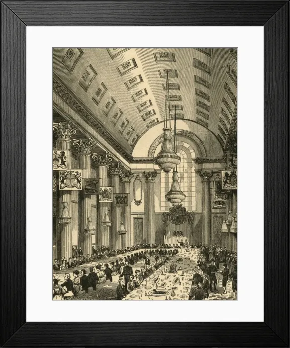 Framed Print : Interior of the Egyptian Hall, 1897. Creator: Unknown Framed Print : Interior of the Egyptian Hall, 1897. Creator: Unknown