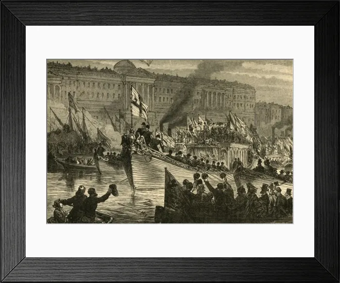 Framed Print : Lord Mayors Water Procession, 1897. Creator: Unknown Framed Print : Lord Mayors Water Procession, 1897. Creator: Unknown