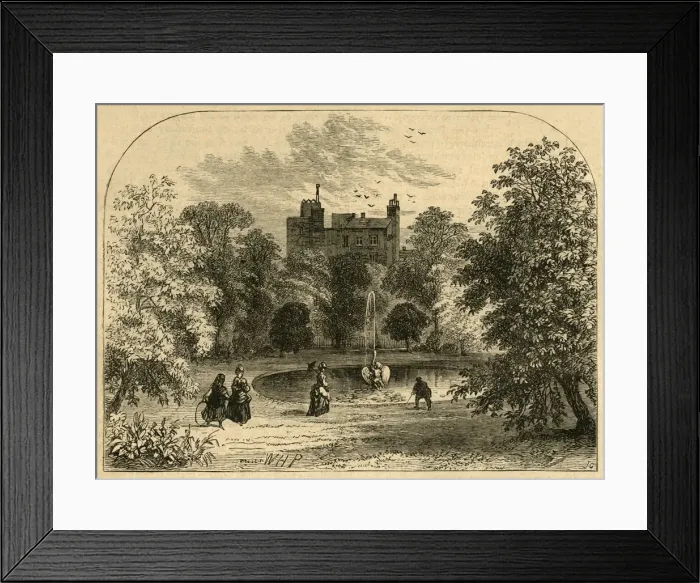 Framed Print : Drapers Hall Garden (1860), 1897. Creator: Unknown Framed Print : Drapers Hall Garden (1860), 1897. Creator: Unknown