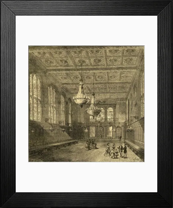 Framed Print : Interior of Merchant Taylors Hall, 1897. Creator: Unknown Framed Print : Interior of Merchant Taylors Hall, 1897. Creator: Unknown