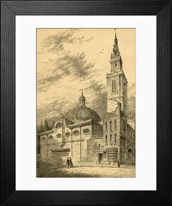 Framed Print : Exterior of St. Stephens, Walbrook, in 1700, (1897). Creator: Unknown Framed Print : Exterior of St. Stephens, Walbrook, in 1700, (1897). Creator: Unknown